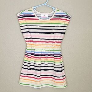 Hanna Andersson Rainbow Striped Girls Dress